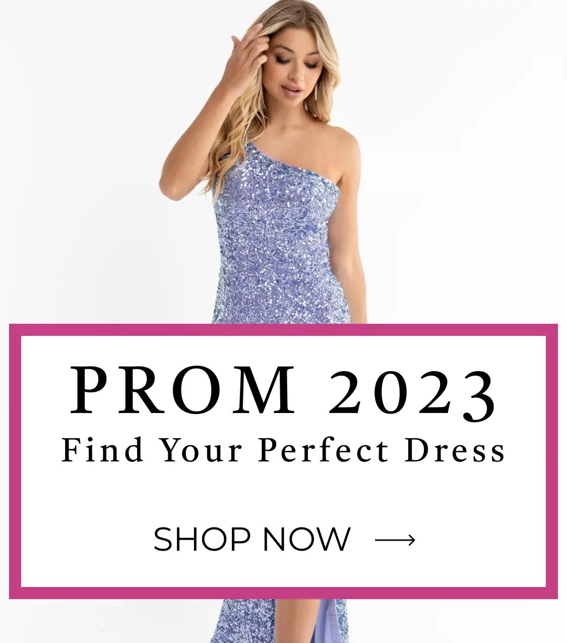 Model Wearing Prom Dress