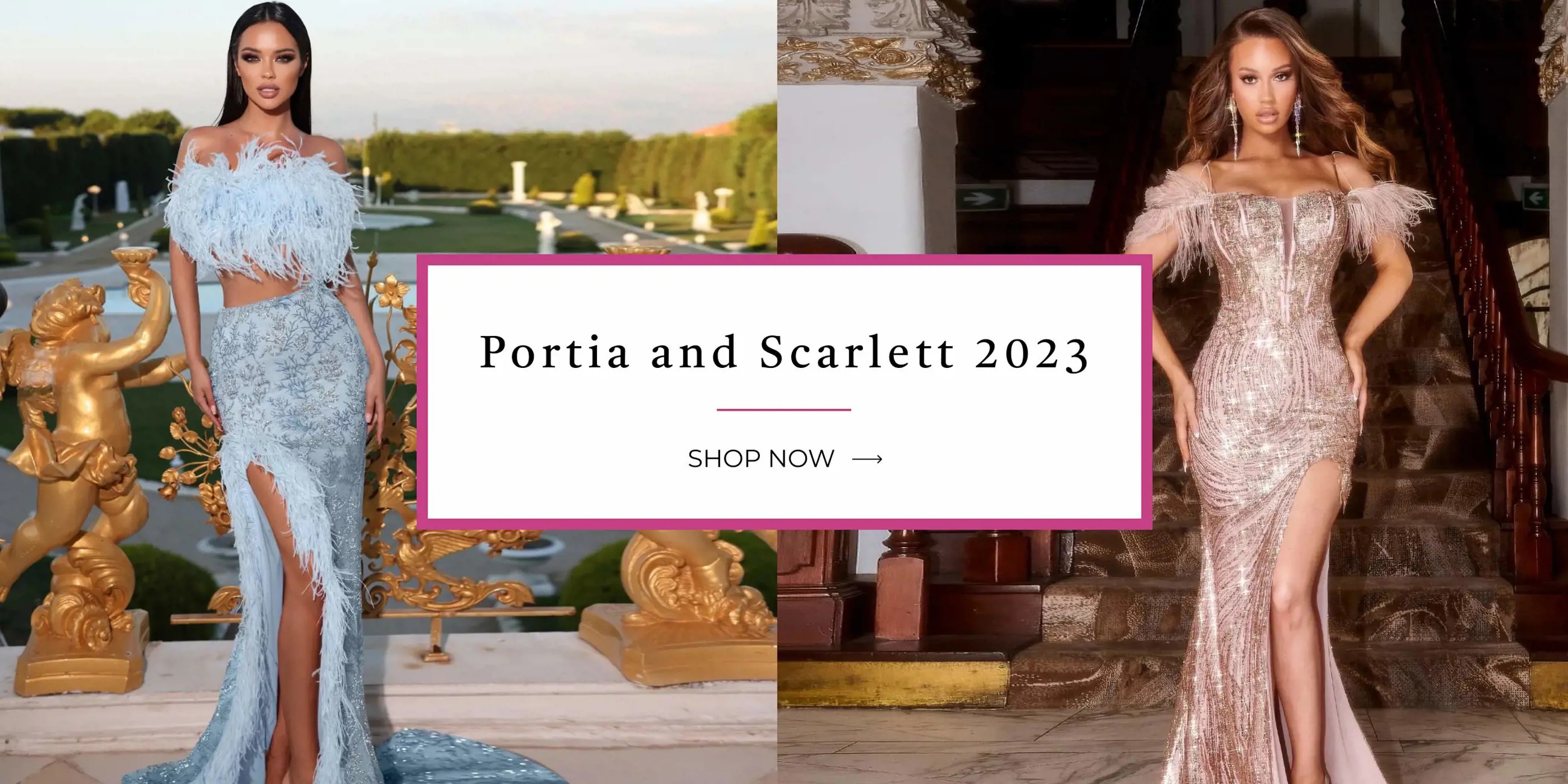 Models Wearing Portia and Scarlett Prom Dresses