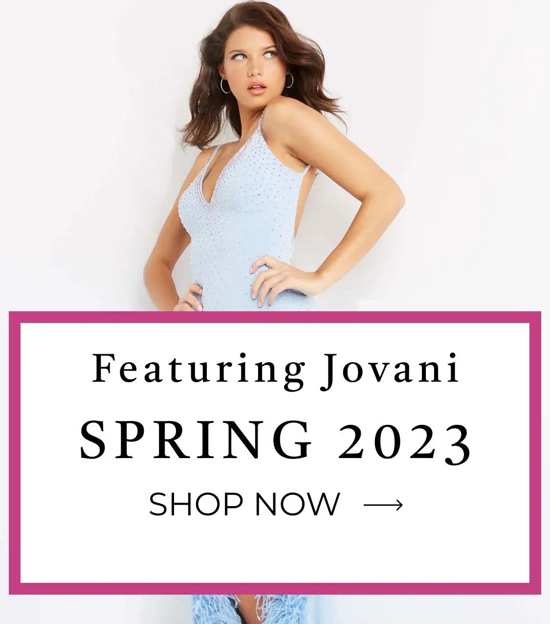 Model Wearing Jovani Prom Dress