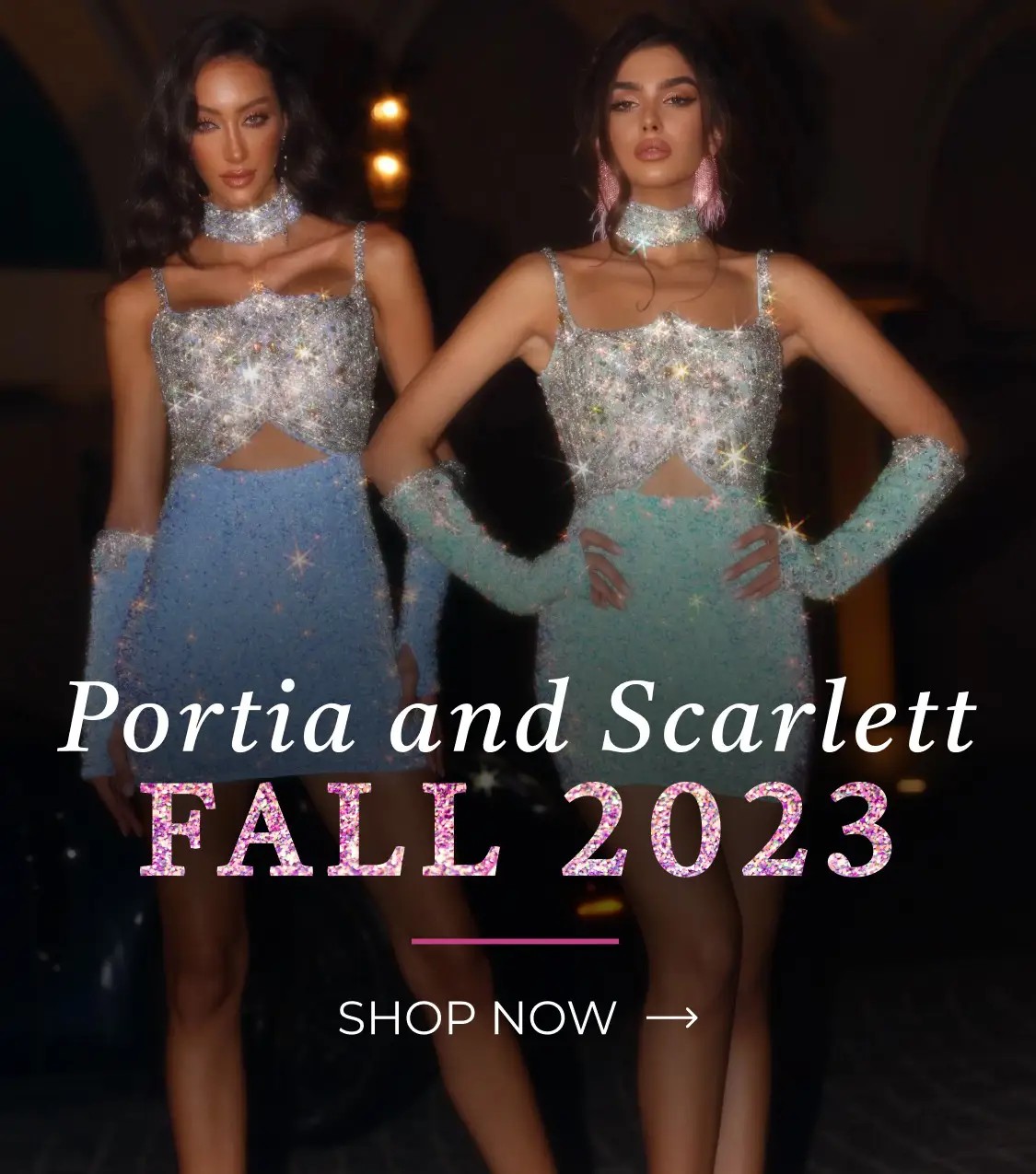 Portia and Scarlett Fall 2023 Banner for Mobile