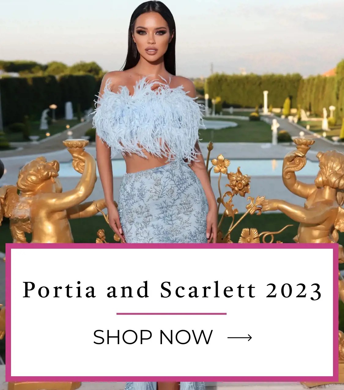 Model Wearing Portia and Scarlett Prom Dress